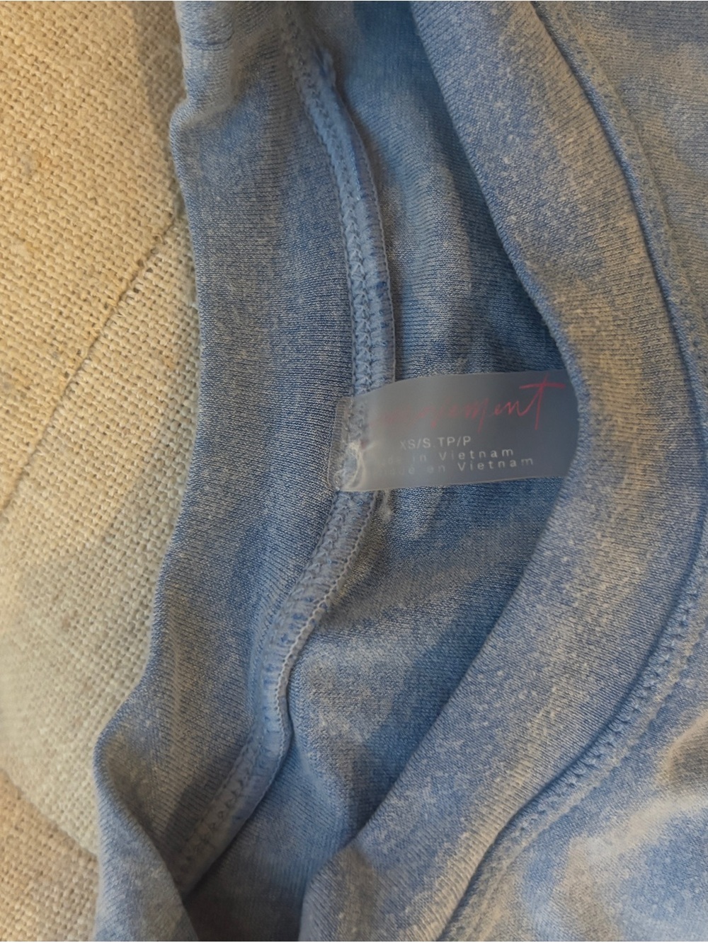 Free People Washed Light Blue Sleeveless Crop Tank - Picture 3 of 4